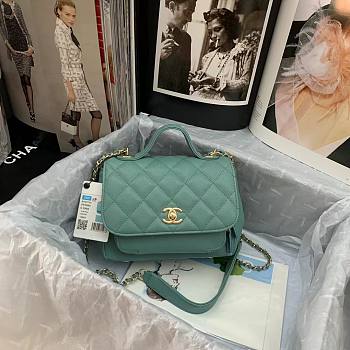 Chanel Messenger Bag Teal Color 93749 Size 19 x 7 x 14 cm