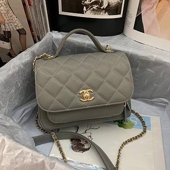 Chanel Messenger Bag Gray 93749 Size 19 x 7 x 14 cm