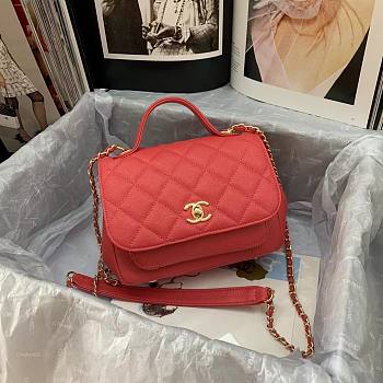 Chanel Messenger Bag Red 93749 Size 19 x 7 x 14 cm