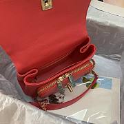 Chanel Messenger Bag Red 93749 Size 19 x 7 x 14 cm - 6