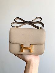 Hermes Epsom Leather Gold Lock Bag In Beige Size 19 cm - 1