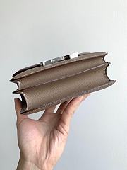 Hermes Epsom Leather Silver Lock Bag In Brown Size 19 cm - 5