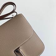 Hermes Epsom Leather Silver Lock Bag In Brown Size 19 cm - 4