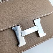 Hermes Epsom Leather Silver Lock Bag In Brown Size 19 cm - 6