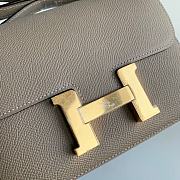 Hermes Epsom Leather Gold Lock Bag In Brown Size 19 cm - 2