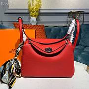 Hermes Lindy Leather Handbag Red Size 26 x 14 x 18 cm - 1