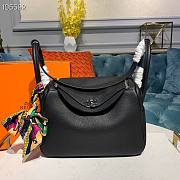 Hermes Lindy Leather Handbag Black Size 26 x 14 x 18 cm - 1