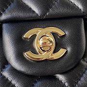 Chanel Coco Lambskin Handle Bag Black Gold Hardware Size 20 x 12 x 6 cm - 2