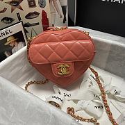 Chanel Heart Bag Orange  - 1