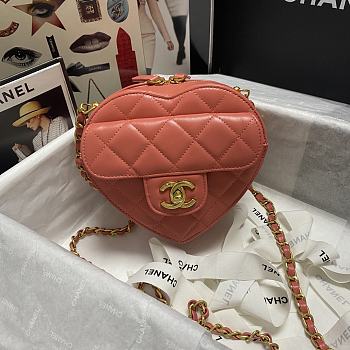 Chanel Heart Bag Orange 