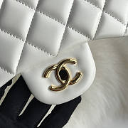 Chanel Lambskin Double Flap Bag In White Gold Hardware Size 30 cm - 2