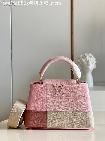 LV Capucines Taurillon Leather Pink M59269 Size 27 x 18 x 9 cm