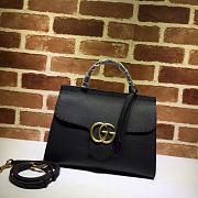 Gucci GG Marmont Leather Bag Black 421890 Size 31.5 x 23 x 13 cm - 1