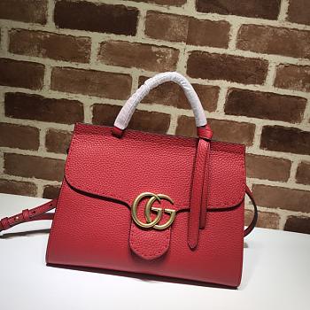Gucci GG Marmont Leather Bag Red 421890 Size 31.5 x 23 x 13 cm