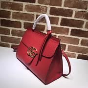 Gucci GG Marmont Leather Bag Red 421890 Size 31.5 x 23 x 13 cm - 4