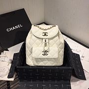 Chanel Duma Diamond - Quilted Backpack White Size 21.5 x 24 x 12 cm - 1