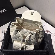 Chanel Duma Diamond - Quilted Backpack White Size 21.5 x 24 x 12 cm - 6