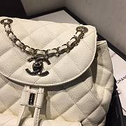 Chanel Duma Diamond - Quilted Backpack White Size 21.5 x 24 x 12 cm - 5