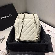 Chanel Duma Diamond - Quilted Backpack White Size 21.5 x 24 x 12 cm - 4
