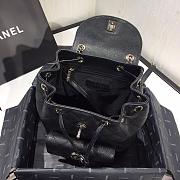 Chanel Duma Diamond - Quilted Backpack Black Size 21.5 x 24 x 12 cm - 6