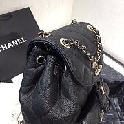 Chanel Duma Diamond - Quilted Backpack Black Size 21.5 x 24 x 12 cm - 4