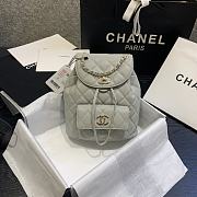 Chanel Duma Diamond - Quilted Backpack Gray Size 21.5 x 24 x 12 cm - 1