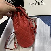 Chanel Duma Diamond - Quilted Backpack Red AS1371 Size 21.5 x 24 x 12 cm - 4