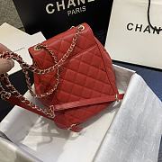 Chanel Duma Diamond - Quilted Backpack Red AS1371 Size 21.5 x 24 x 12 cm - 5