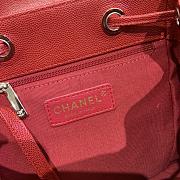 Chanel Duma Diamond - Quilted Backpack Red AS1371 Size 21.5 x 24 x 12 cm - 3