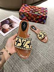 LV Slippers Raffia Black/Brown - 6