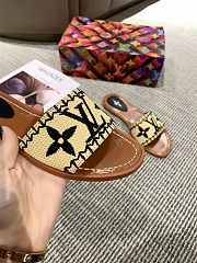 LV Slippers Raffia Black/Brown - 5