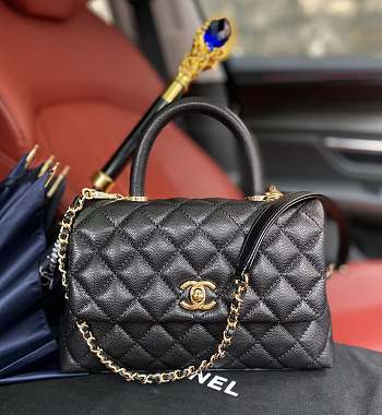 Chanel Coco 14K Caviar Handle 92990 Size 24 x 14 x 10 cm