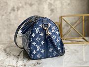 LV Speedy Denim Blue Navy M59609 Size 25 x 19 x 15 cm - 6