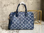 LV Speedy Denim Blue Navy M59609 Size 25 x 19 x 15 cm - 4