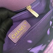 Chanel Coco Top Handle Caviar Bag Purple Size 28 cm - 5