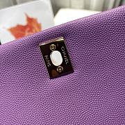 Chanel Coco Top Handle Caviar Bag Purple Size 28 cm - 3