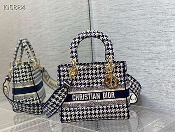 Dior Lady Caro Navy Blue Size 24 cm