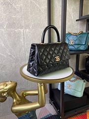 Chanel Coco Handle 92990 Calf Skin Black Size 24 x 14 x 10 cm - 6