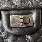 Chanel Elephant Pattern Black Flap Bag Silver Hardware Size 20 x 15.5 x 6 cm - 5