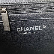 Chanel Elephant Pattern Black Flap Bag Silver Hardware Size 20 x 15.5 x 6 cm - 6