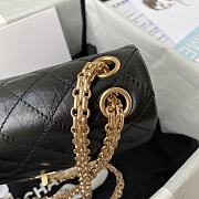 Chanel Elephant Pattern Black Flap Bag Gold Hardware Size 20 x 15.5 x 6 cm - 5