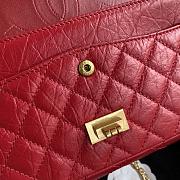 Chanel Elephant Pattern Red Flap Bag Gold Hardware Size 24 x 16 x 7.5 cm - 6