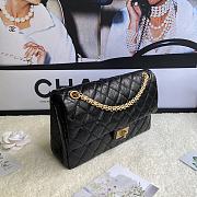 Chanel Elephant Pattern Black Flap Bag Gold Hardware Size 28 cm - 3