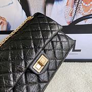 Chanel Elephant Pattern Black Flap Bag Gold Hardware Size 28 cm - 4