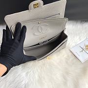 Chanel Flap Bag Gray Caviar Gold Hardware Size 25 cm - 2