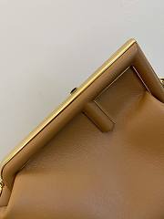 FENDI First Medium Leather Bag Brown Size 32.5 x 15 x 23.5 cm - 6