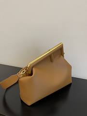 FENDI First Medium Leather Bag Brown Size 32.5 x 15 x 23.5 cm - 5