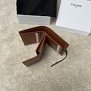 Celine Small Strap Wallet In Triomphe Canvas Size 10.5x9x2cm - 5