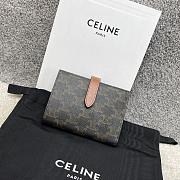 Celine Medium Strap Wallet In Triomphe Canvas Size 14 x 10.5 cm - 1