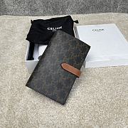 Celine Large Strap Wallet In Triomphe Canvas Size 19 X 10 cm - 1